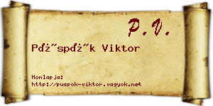 Püspök Viktor névjegykártya